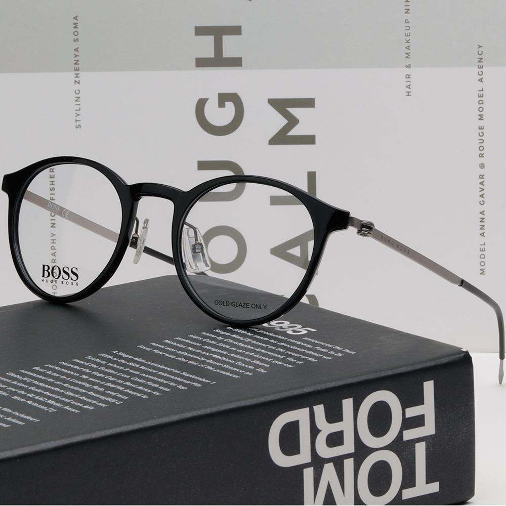 HUGO BOSS Ultra Lightweight Round Acetate Eyeglass Frames Unisex BOSS1350F TI7