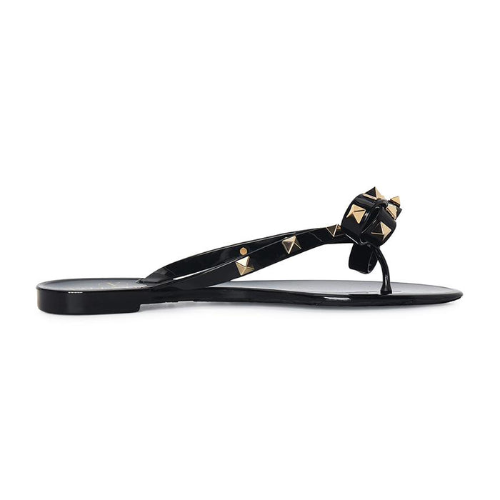 VALENTINO Rockstud Women’s Jelly Thong Sandals Black