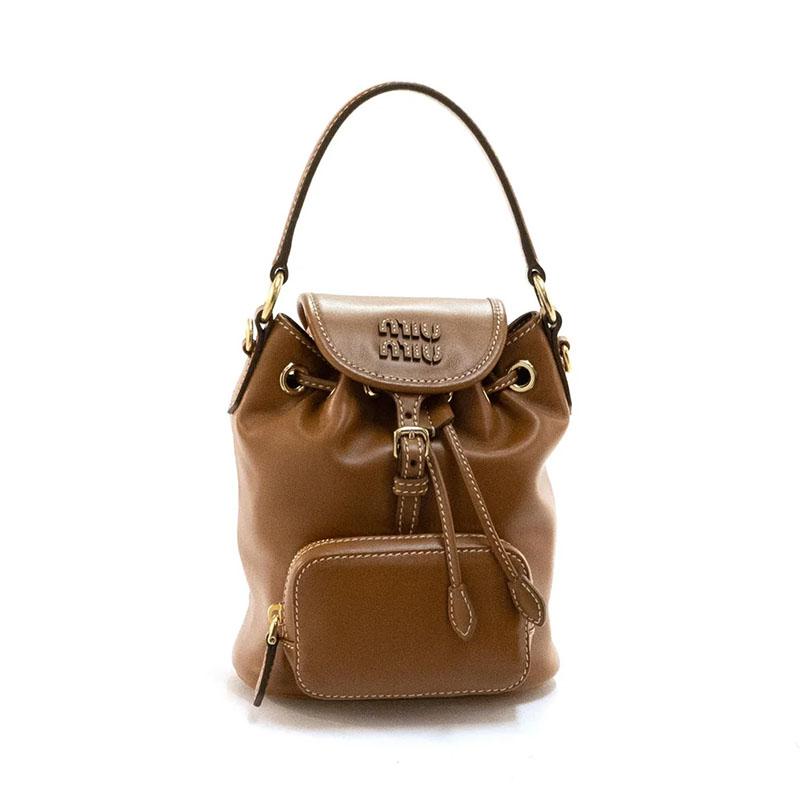 Miu Miu Leather Mini Women’s Backpack Black