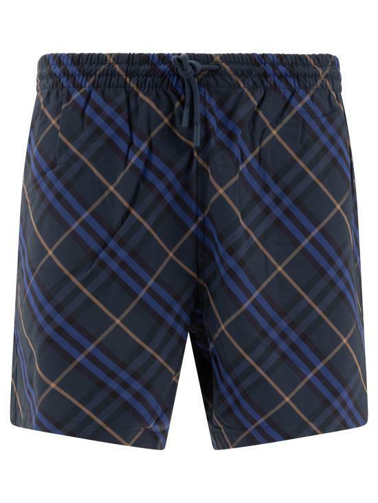 BURBERRY Check Swim Shorts Men’s Swim Trunks Navy