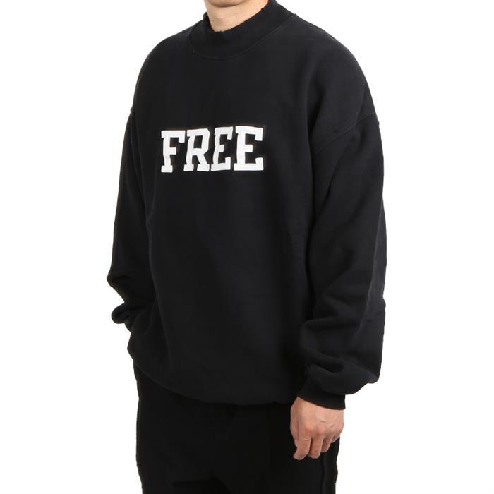 BALENCIAGA Unisex Slogan Print Sweatshirt Black