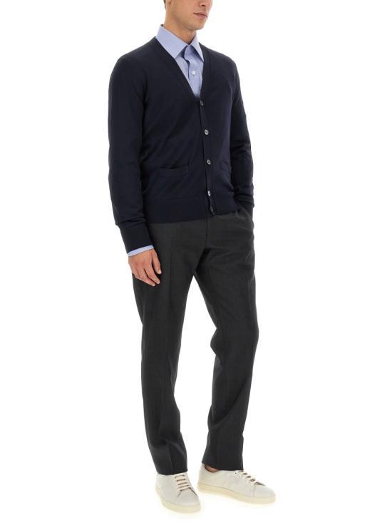 TOM FORD Wool Knit Cardigan Men Gray KNL001 YMW010 S23 HB800
