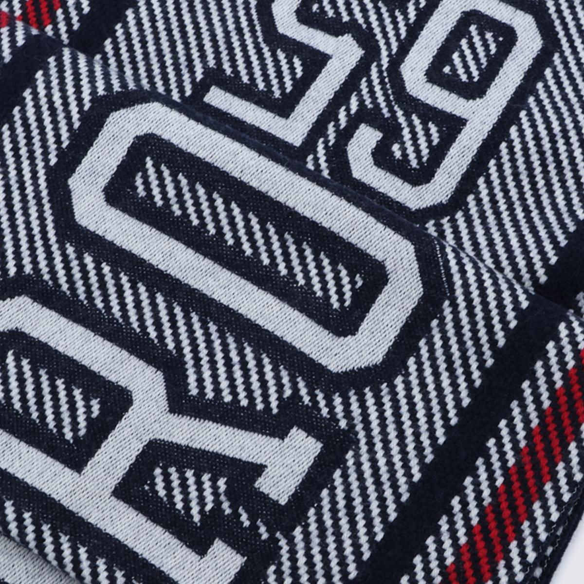 THOM BROWNE Grey Wool Scarf
