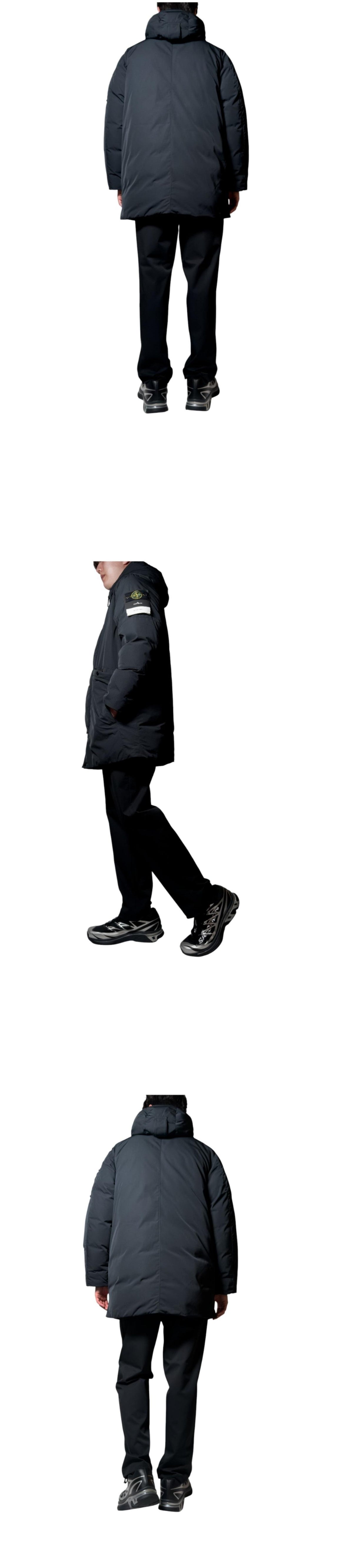 STONE ISLAND Micro Twill Down Puffer Jacket Black Men