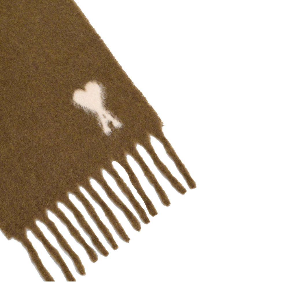 AMI Big Heart Brown Women’s Scarf USF673 AW0004 216