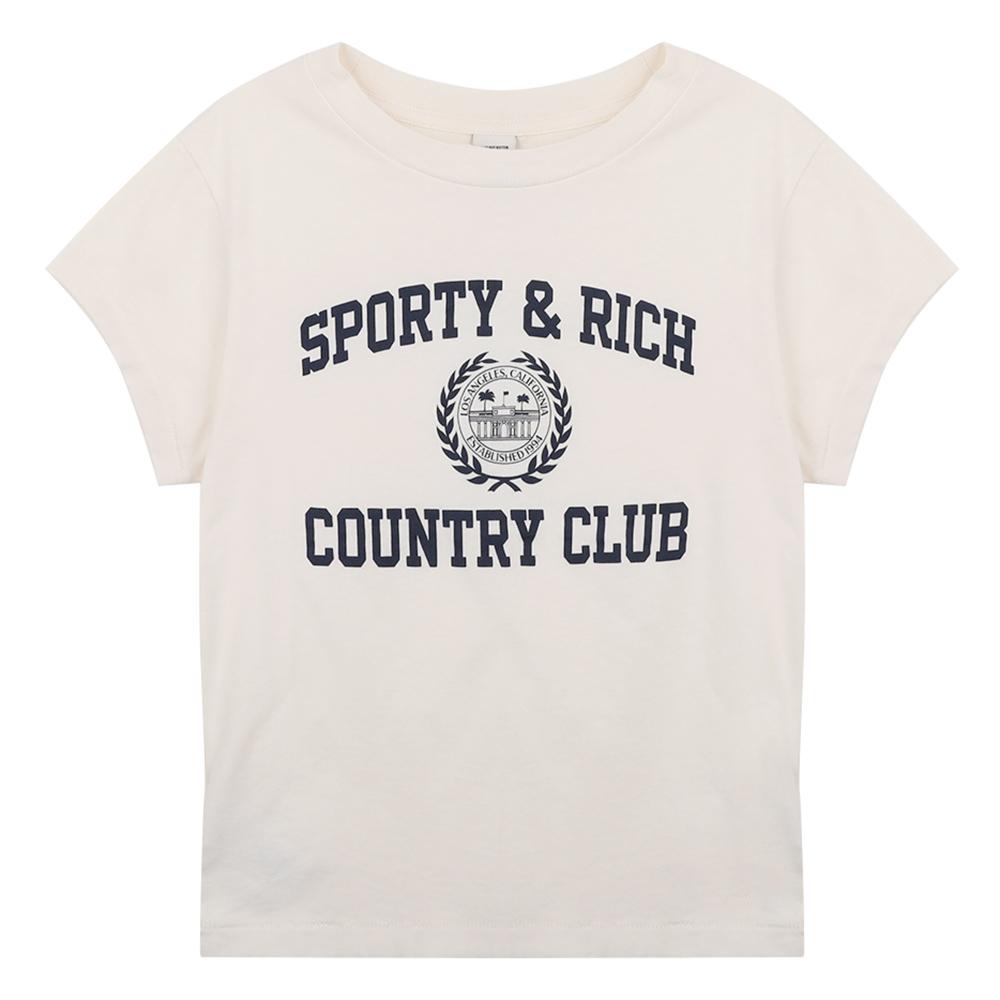 SPORTY&RICH Front Logo Slim T-Shirt White Women’s Top TO11176218 WH37