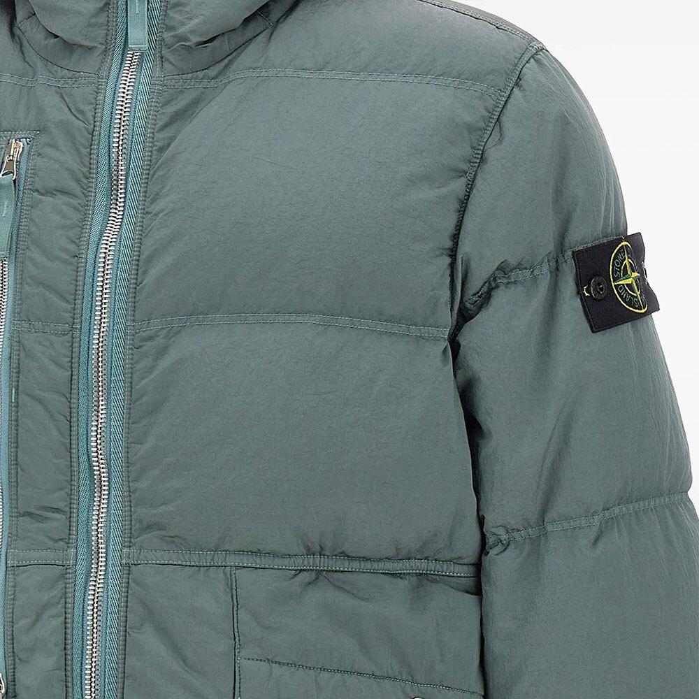 STONE ISLAND Petrol Anti-Drop Down Puffer Jacket for Men 4100088