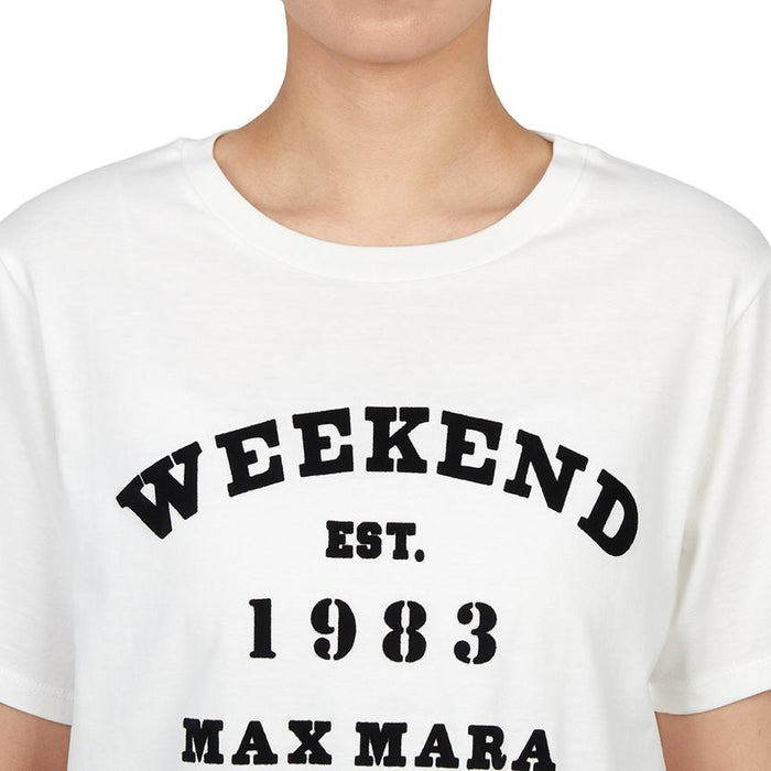 Max Mara Weekend TENUE Short Sleeve T-Shirt White Cotton