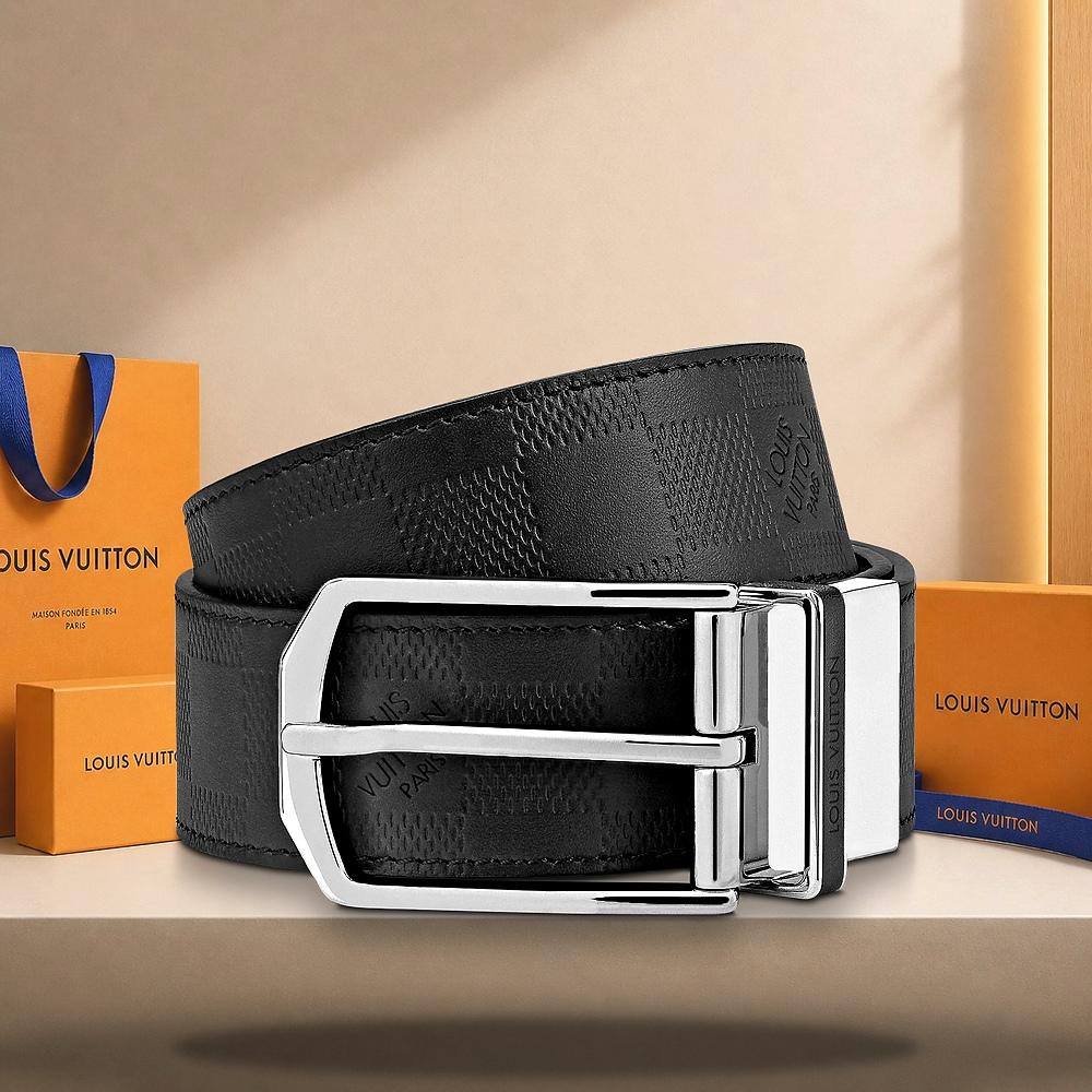Louis Vuitton Slender 35mm Reversible Belt Embossed Calf Leather M8204