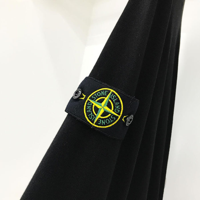 STONE ISLAND Soft Cotton Crew Sweatshirt Black 322586