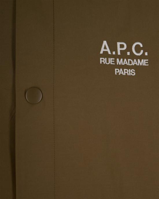 A.P.C. Marrone Leather Jacket for Men PSALQH 02960