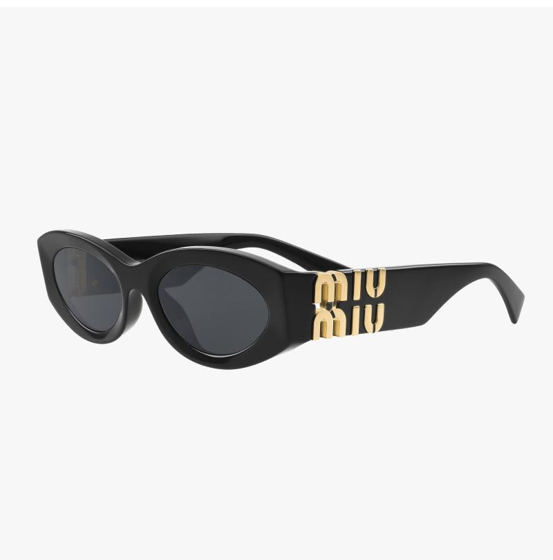 Miu Miu Women’s Glimpse Cat Eye Oval Sunglasses SMU11W 1AB 5S0