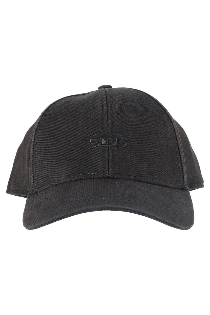 DIESEL CRUNWASH Black Cotton Baseball Cap Unisex