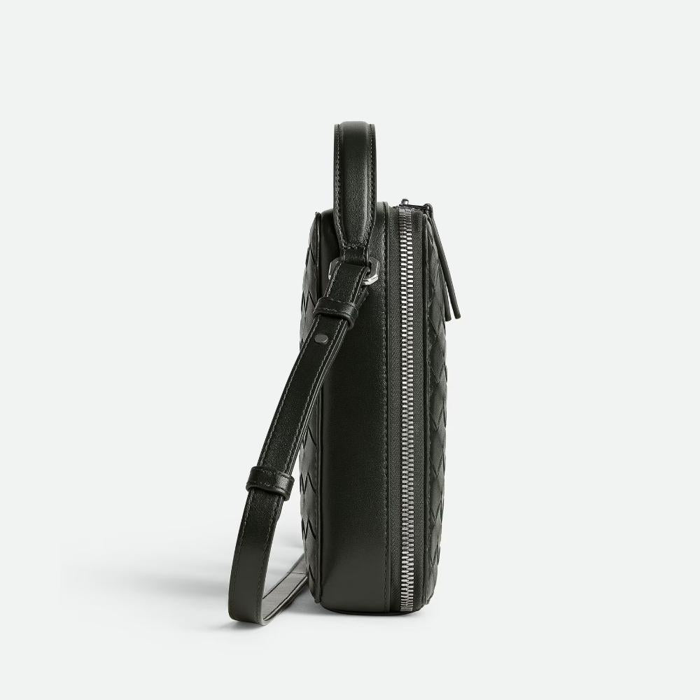 Bottega Veneta Dark Green Getaway Phone Pouch Crossbody Bag