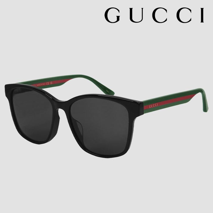 GUCCI Black Web Logo Unisex Asian Fit Sunglasses
