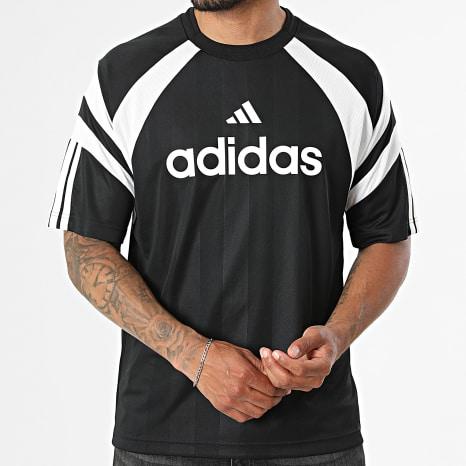Adidas Short Sleeve T-Shirt for Men KF4728 Black White DOM