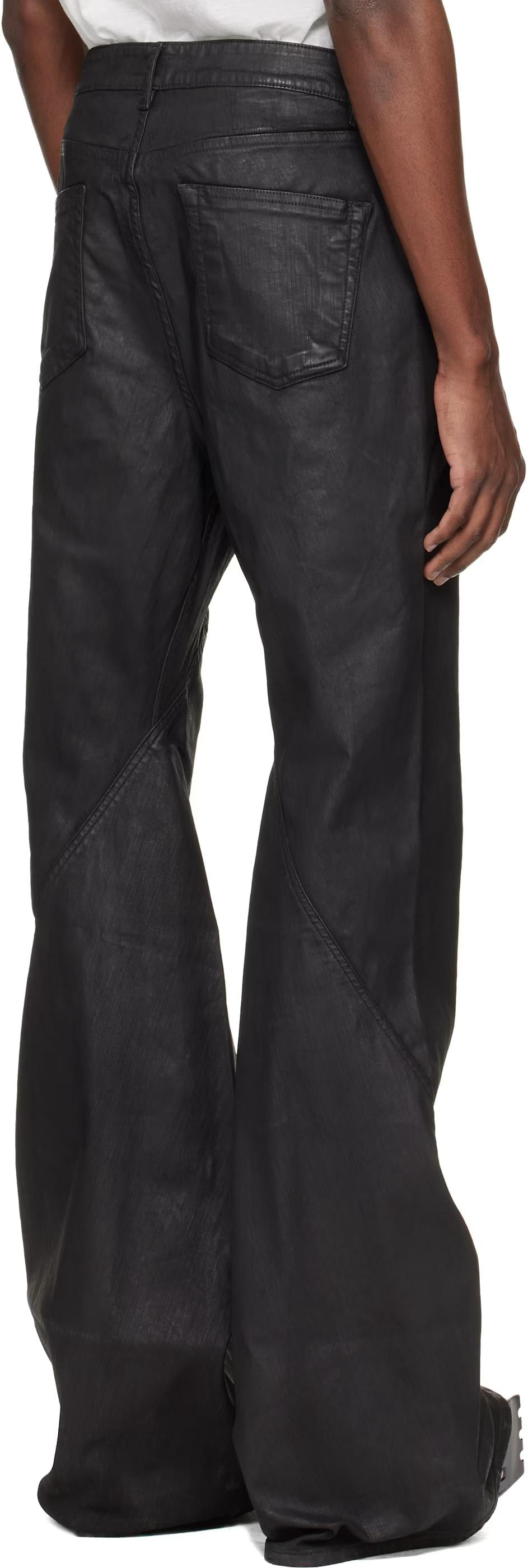 Rick Owens DRKSHDW Bias Bootcut Jeans Deep Black Stretch Denim