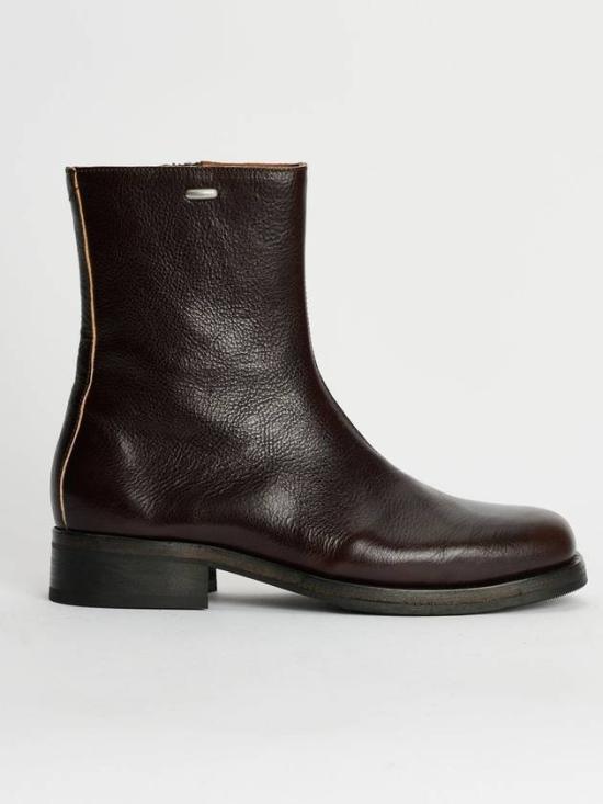 OUR LEGACY Deep Americano Leather Camion Boots