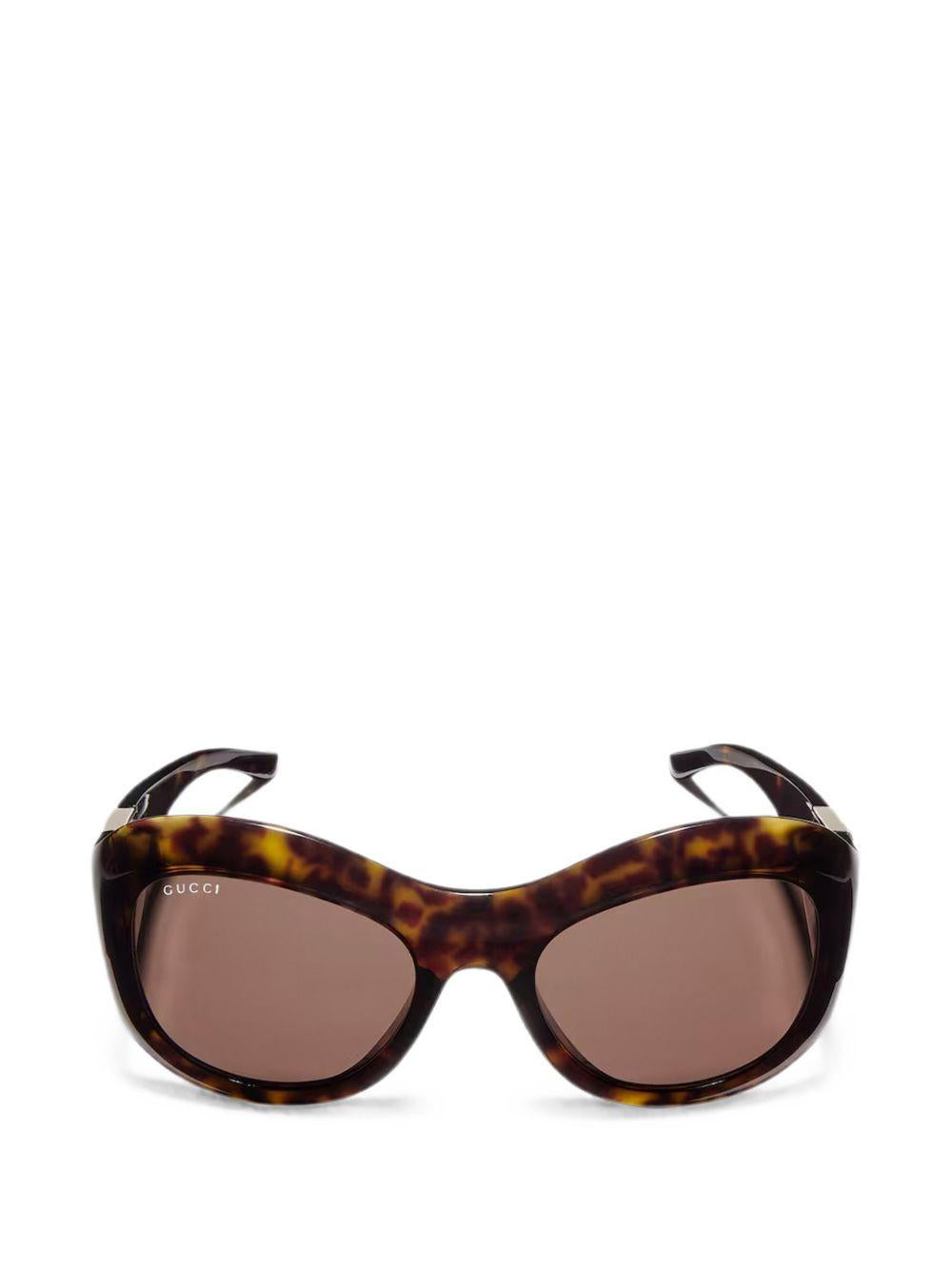 GUCCI Black Acetate Cat-Eye Sunglasses