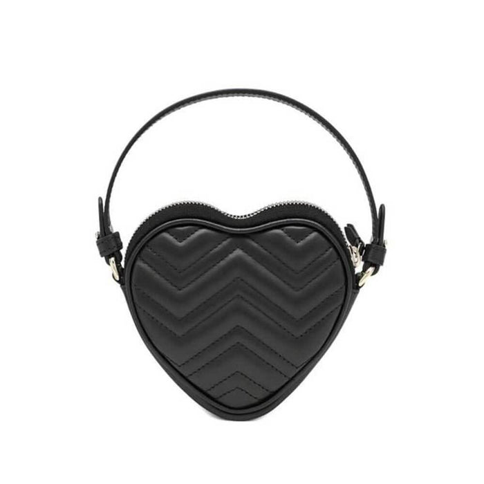 GUCCI GG Marmont Mini Crossbody Shoulder Bag Black Leather