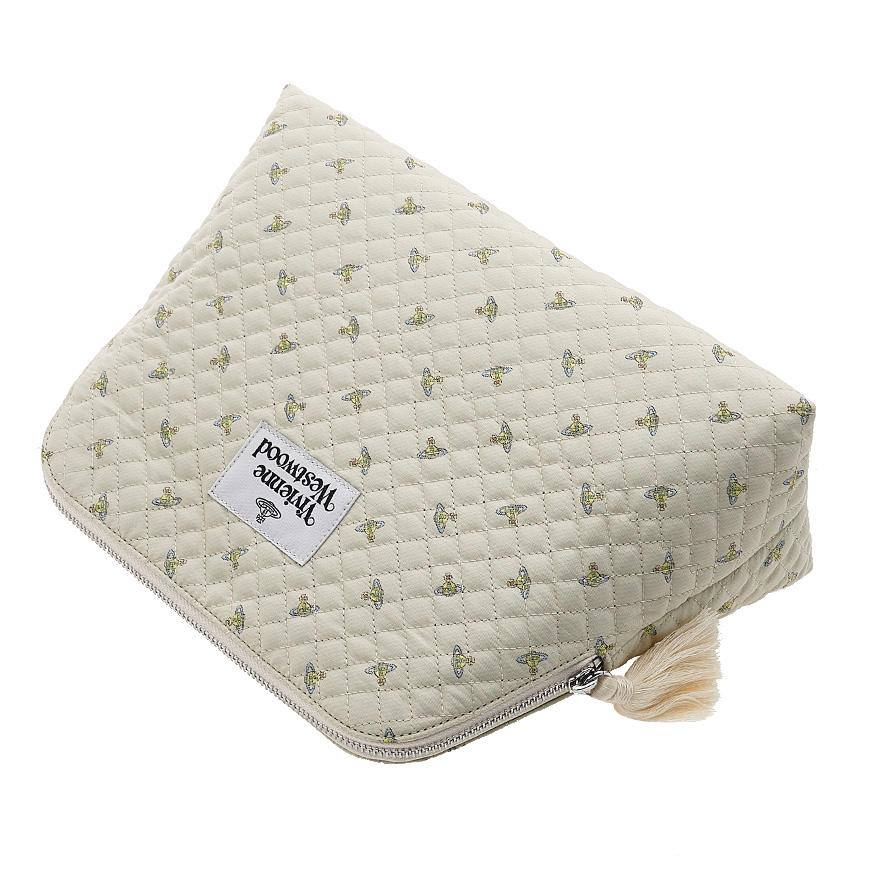 Vivienne Westwood Quilted Baby ORB Wash Bag Pouch White