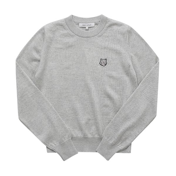Maison Kitsune Bold Fox Head Patch Women’s Crewneck Knit Swea MW00801KT1036 H120