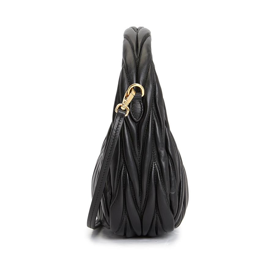 Miu Miu Wander Matelassé Hobo Shoulder Bag for Women 5BC125 AN88 F0002 OOY
