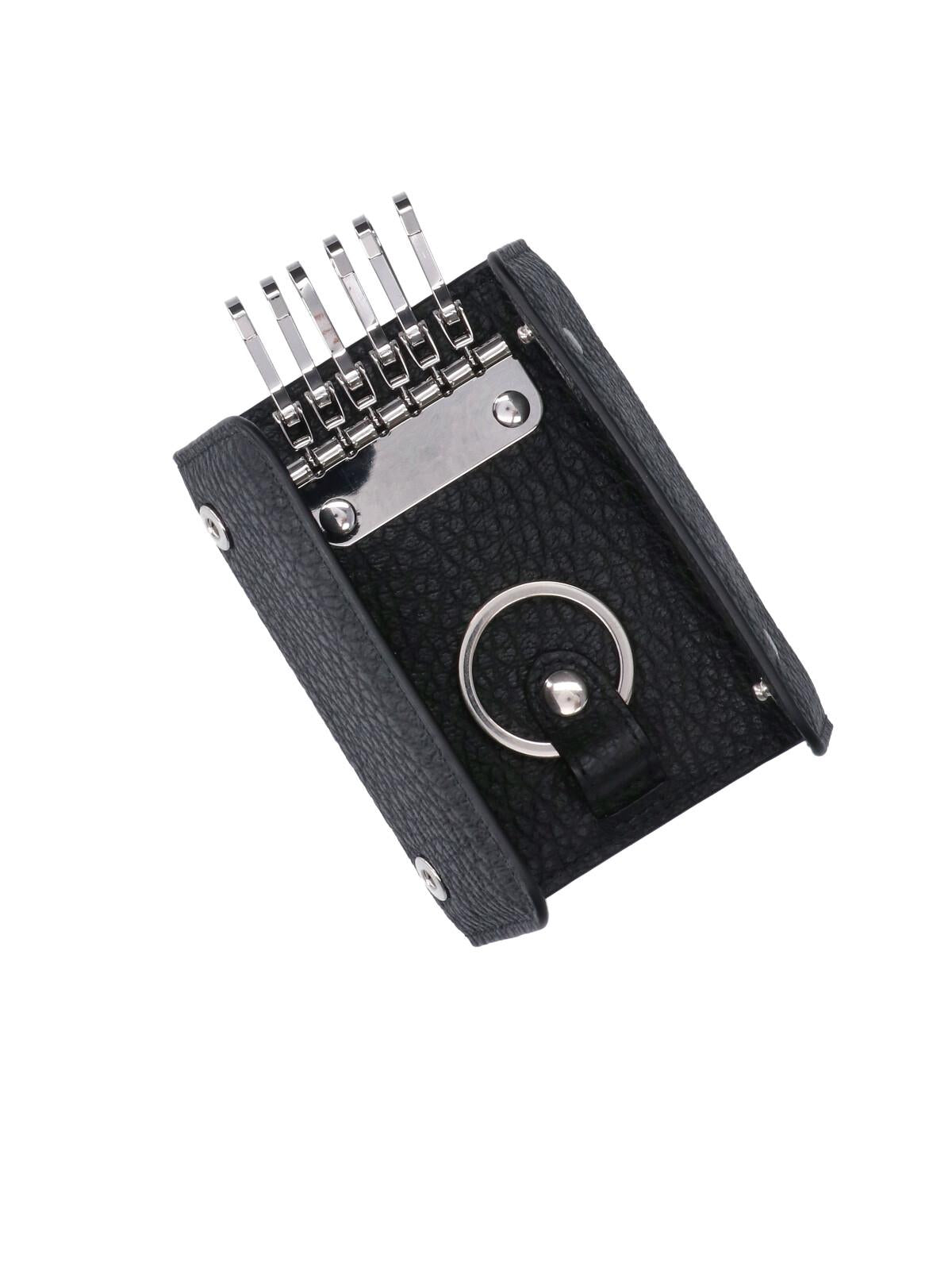 Maison Margiela Black Leather Key Case Wallet Keyring