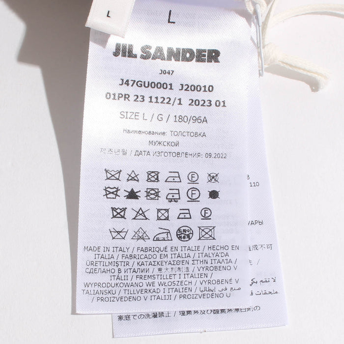 JIL SANDER Men's Oversized Logo Sweatshirt Gray J47GU0001 052