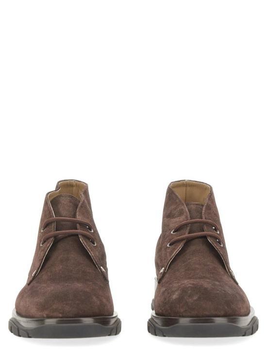 Alexander Mcqueen Leather Lace-Up Combat Boots for Men 728255 WIA5N2118