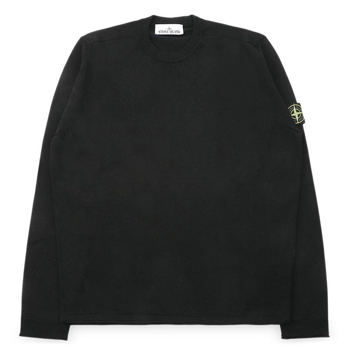 STONE ISLAND Men’s Light Low Hand Cotton Knit Sweatshirt Black