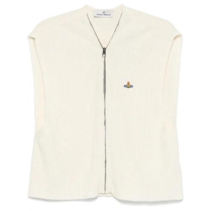 Vivienne Westwood JESS Zip Vest Round Neck Knit Sweater