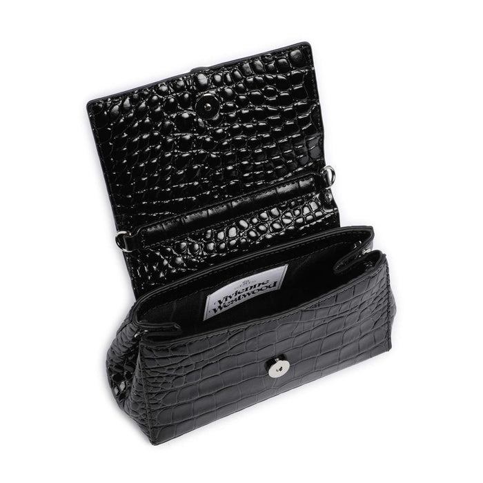 Vivienne Westwood Hazel Small Shoulder Bag Black Leather