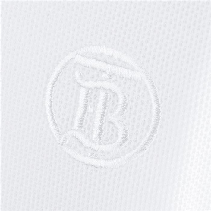 BURBERRY Stripe Collar Cotton Piqué Polo Shirt