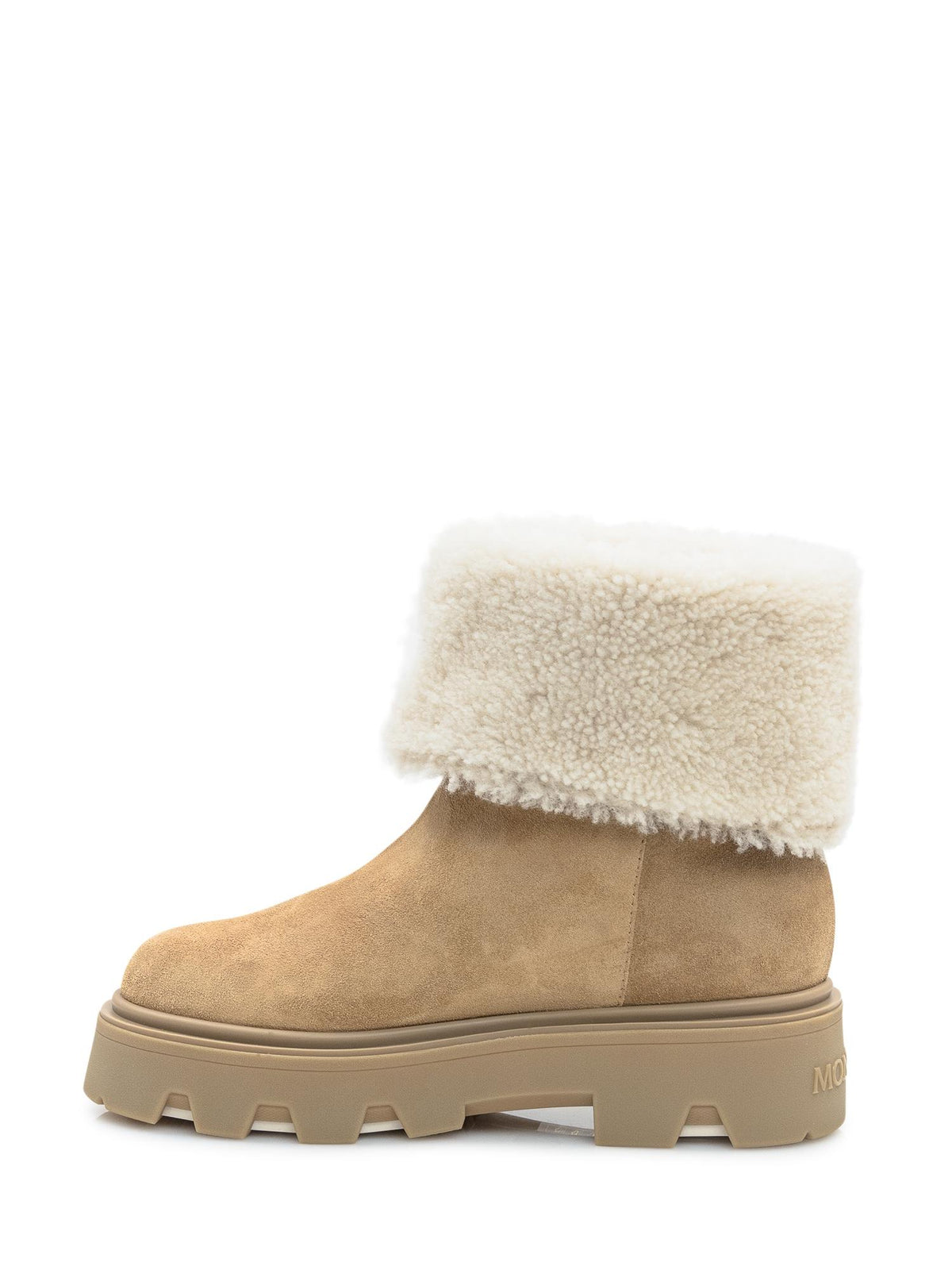 Moncler Black Leather Ankle Boots