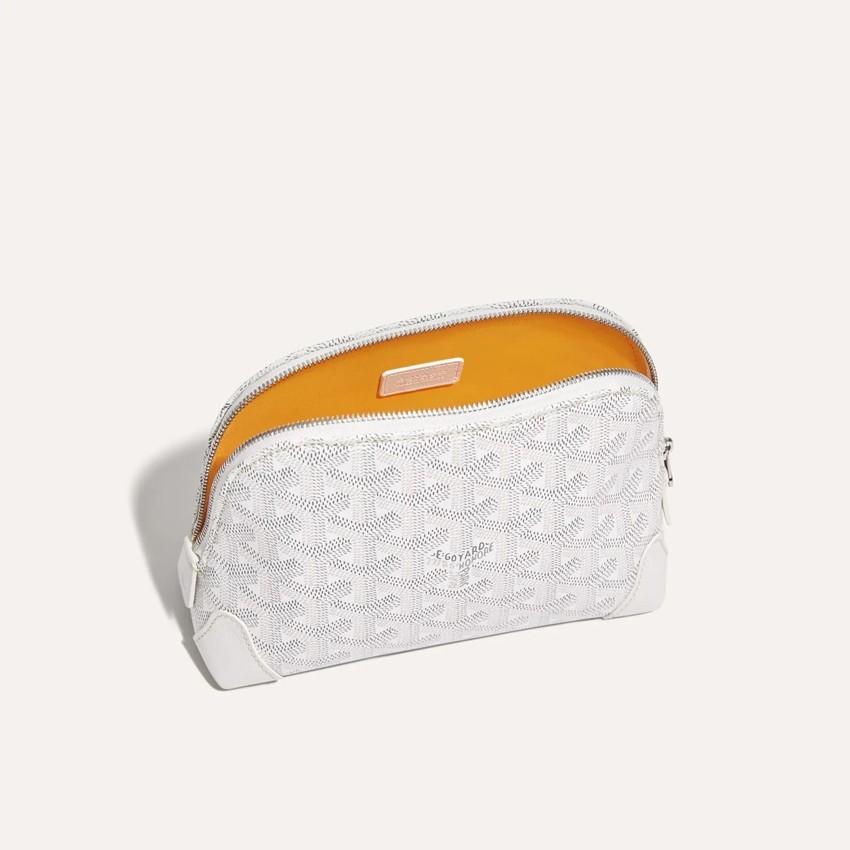 GOYARD White Vendôme Unisex Cosmetic Pouch Clutch Bag VENDOTPMLTY50 CL50 P