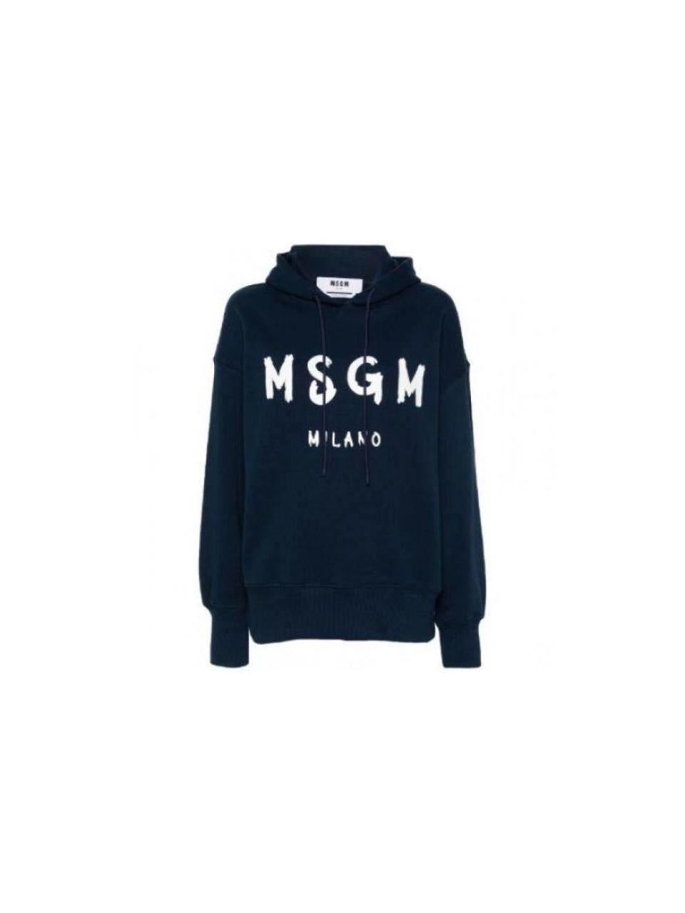 MSGM Brushed Logo Hoodie Sweatshirt for Women 3641MDM515 247000 89