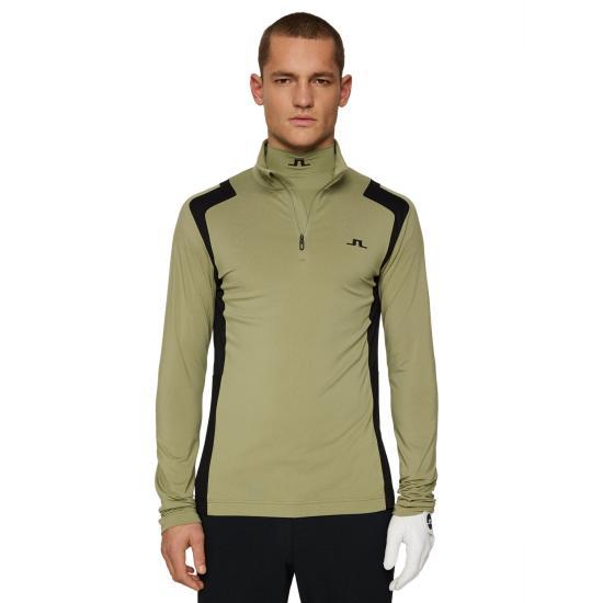 J LINDEBERG Long Sleeve Sweatshirt for Men GMJS12062M311 OIL GREEN DOM