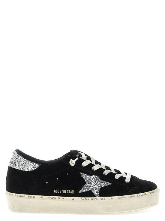 GOLDEN GOOSE Hi Star Sneakers Suede Upper Glitter Star Low-Top