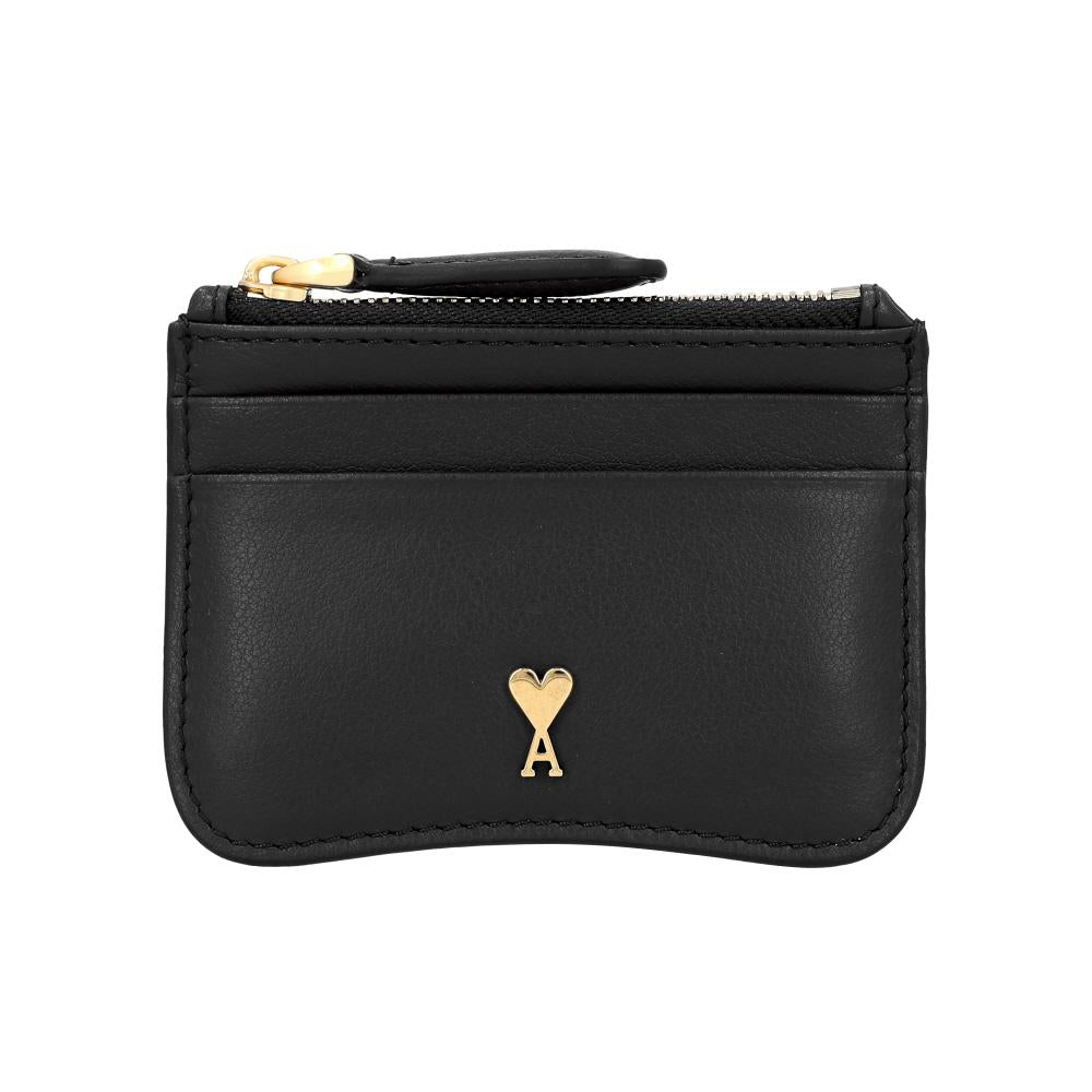 AMI Heart Logo Zipped Card Holder Wallet for Men USL707 AL0208 0015