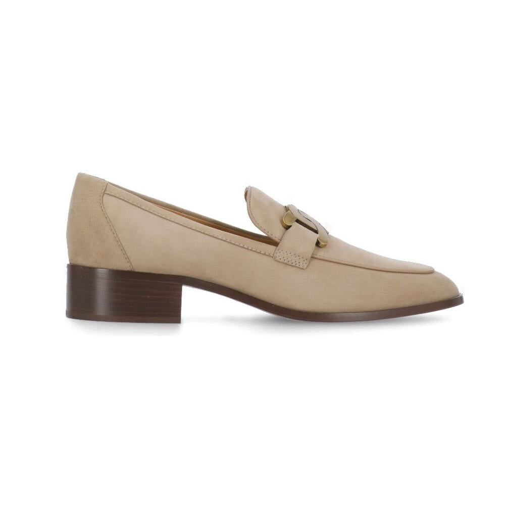 Tods Suede Catena Loafers Beige Women’s Shoes