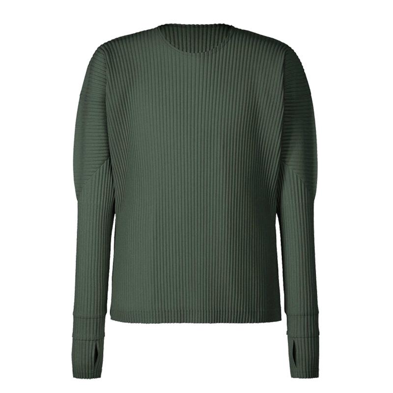 Issey Miyake Homme Plisse Men's Long Sleeve Pleated T-Shirt JK118