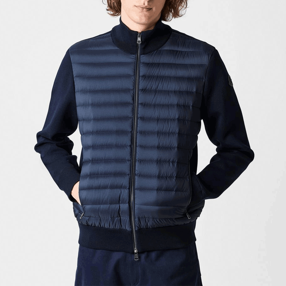 Moncler Men’s Navy Padded Cardigan Jacket 9B00020