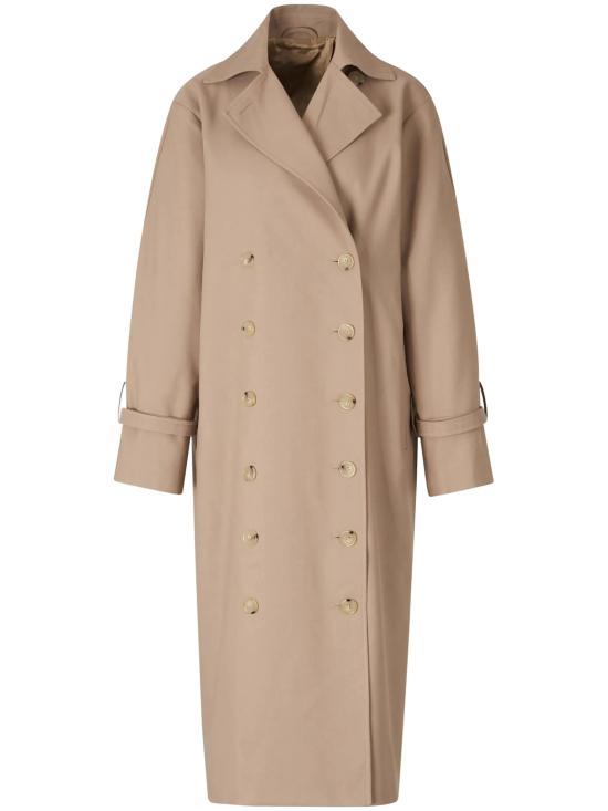 Toteme Beige Wool Blend Long Coat for Women 243 WRO1112 FB0243156