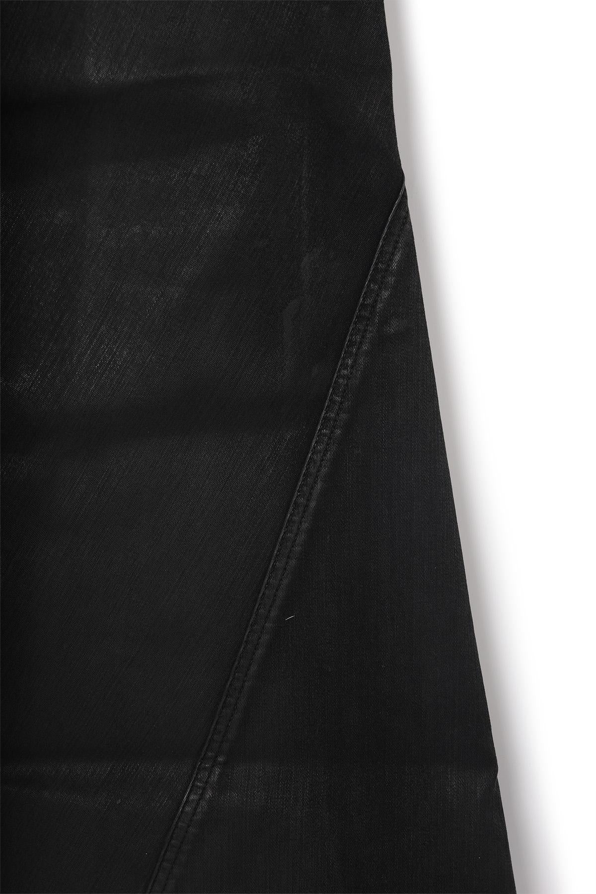Rick Owens DRKSHDW Bias Bootcut Jeans Deep Black Stretch Denim