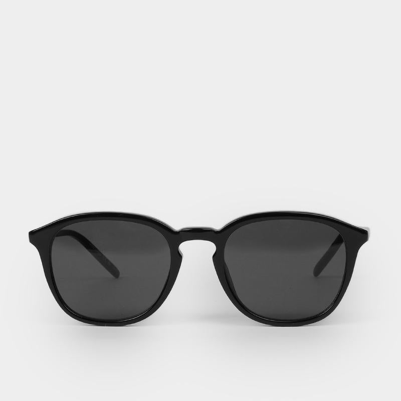 Saint Laurent Black Acetate Asian Fit Square Sunglasses 53mm