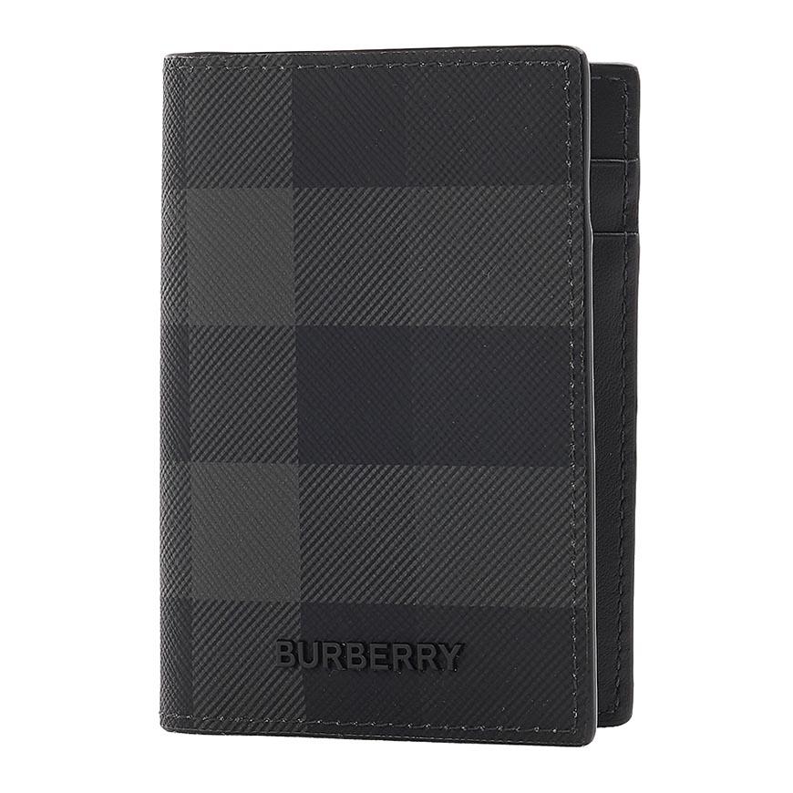 BURBERRY Men’s Check Folding Card Holder Wallet