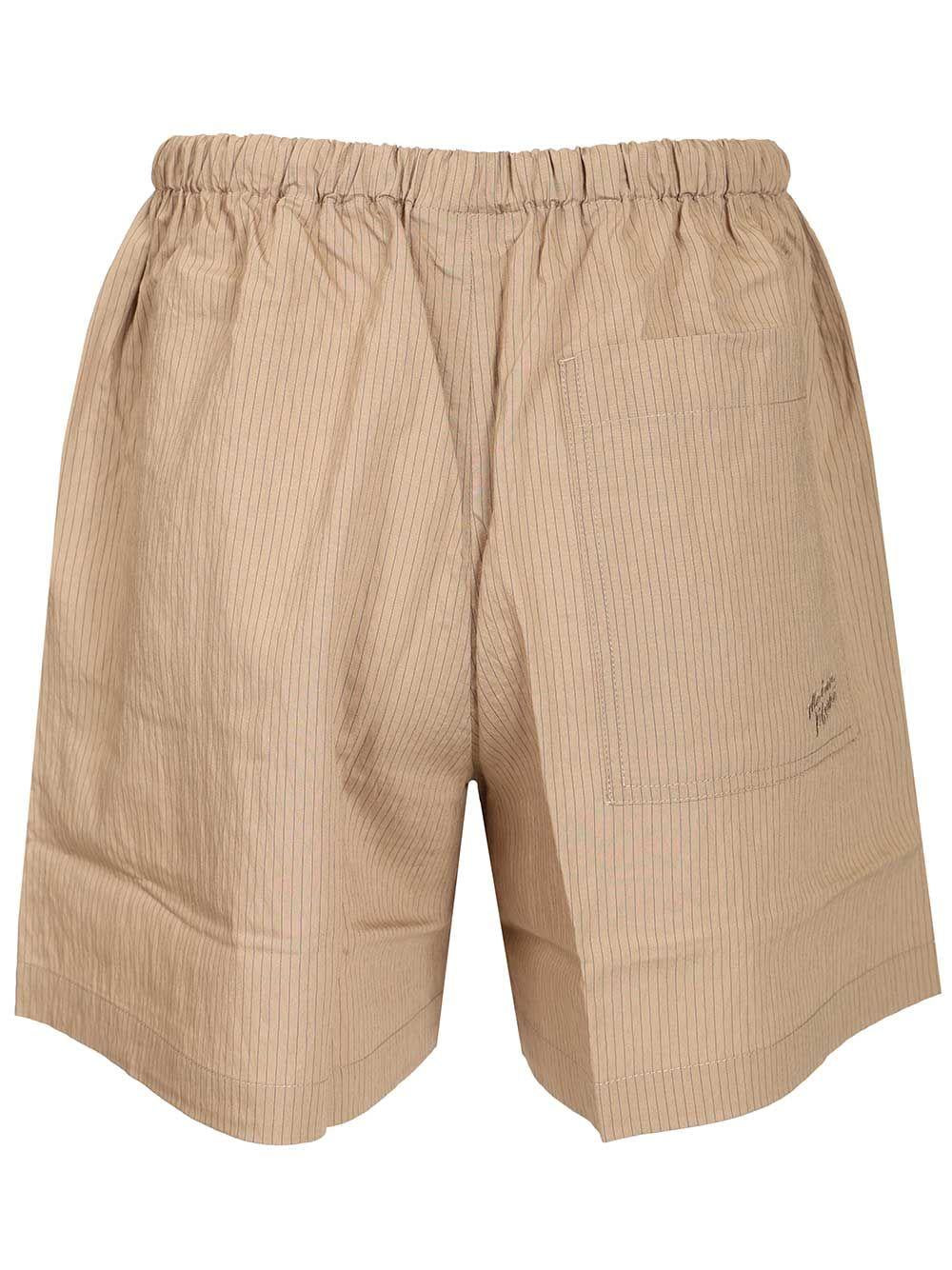 Maison Kitsune Cotton Twill High-Rise Shorts