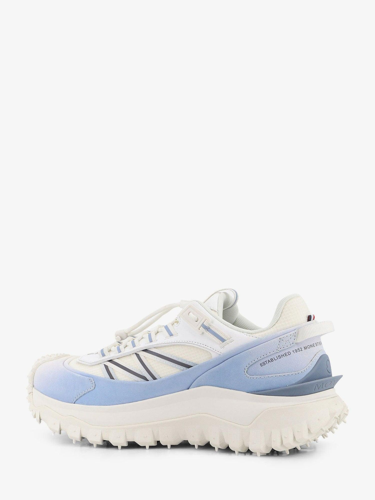 Moncler White Leather Low-Top Sneakers for Men
