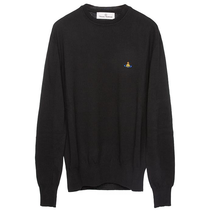 Vivienne Westwood Men’s Black Crew Neck Knit Sweater